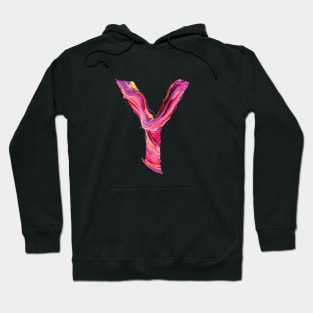 Colorful Painted Initial Letter Y Hoodie